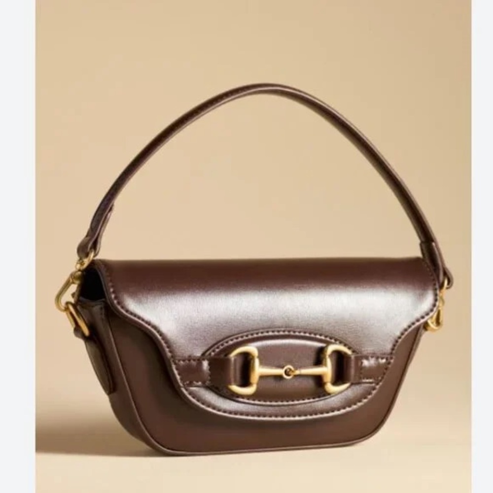 Anthropologie Chocolate Brown Mini Bag